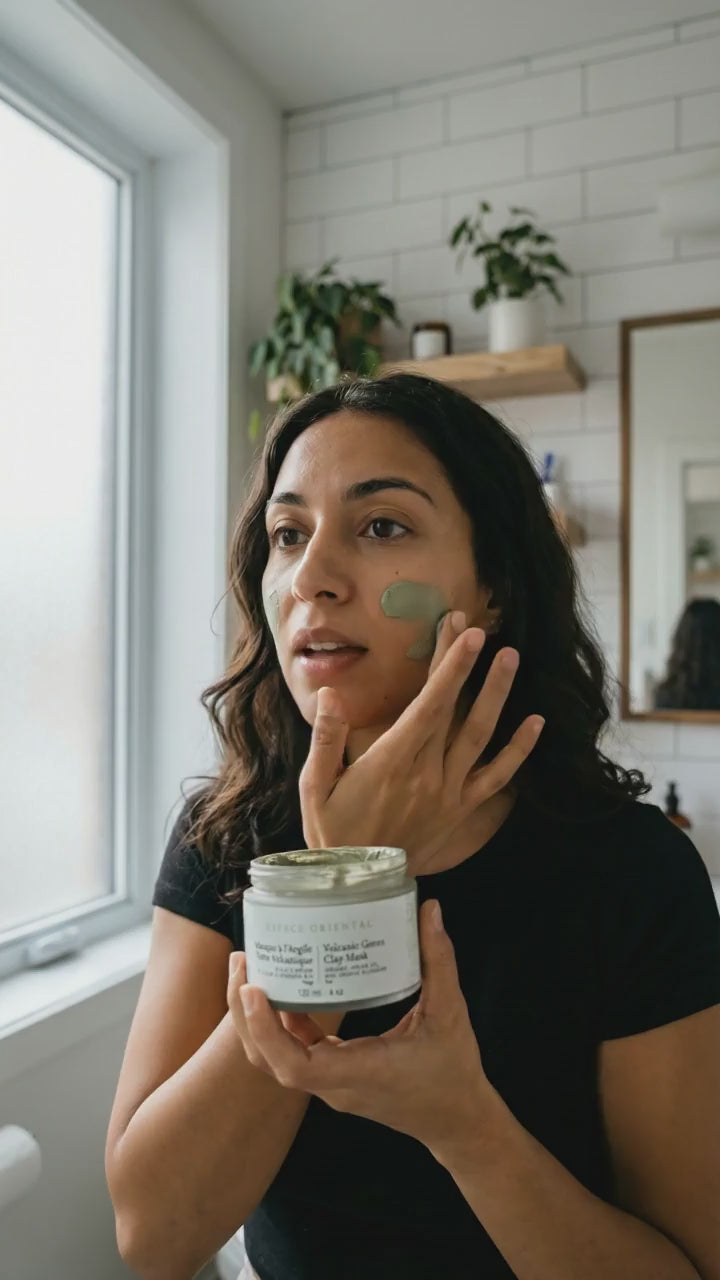 Masque à l'argile verte volcanique
